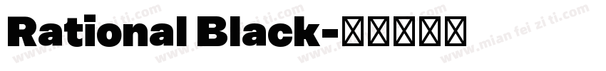 Rational Black字体转换